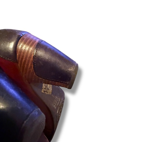 L'Artiste Spring Step Joella‎ Shoes Size 39 Brown Leather Heels Button Detail - Picture 9 of 13